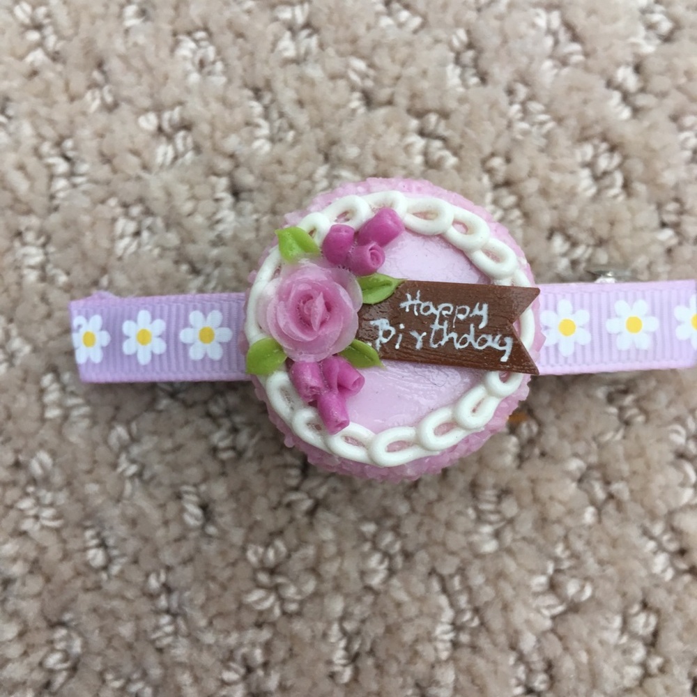 Handmade Cake hair clip